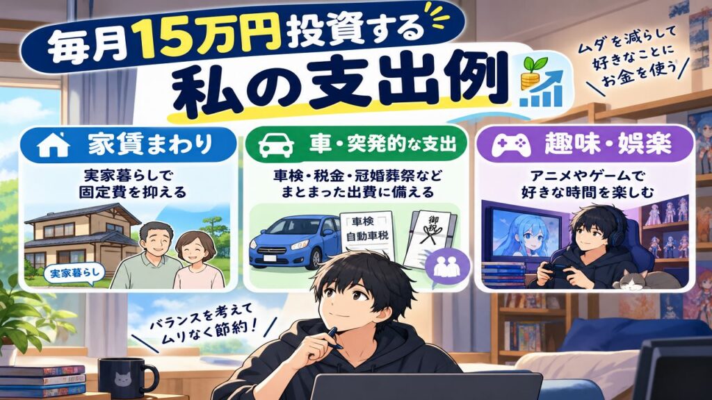 毎月15万円投資する私の支出例