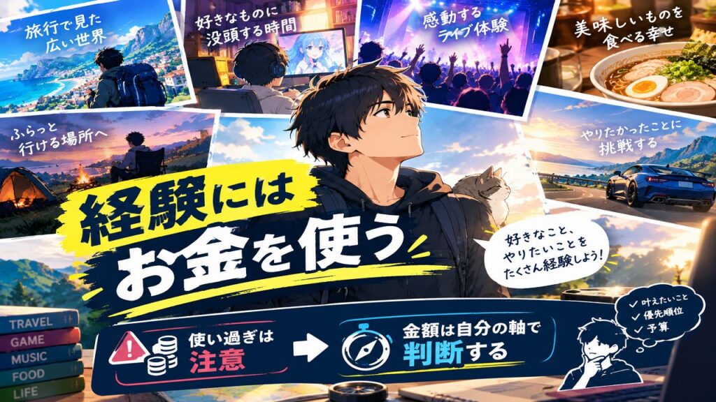 経験にはお金を使う